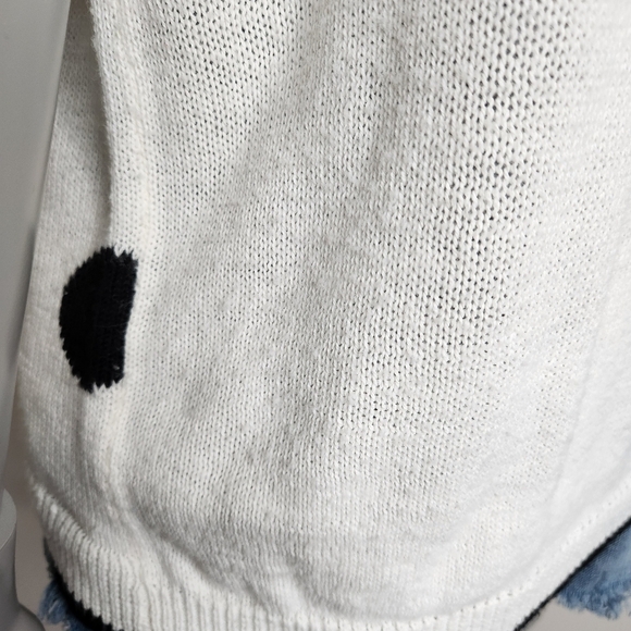 Vintage "Surrey Classics" Black Polka Dot Short Sleeve Knit Top Size XL - Picture 11 of 15